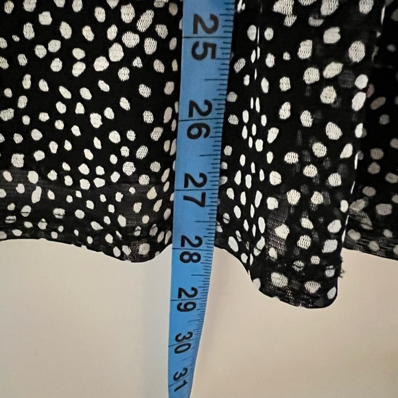 Alfani Women sheer lined black with white dots size 1X - Picture 7 of 16